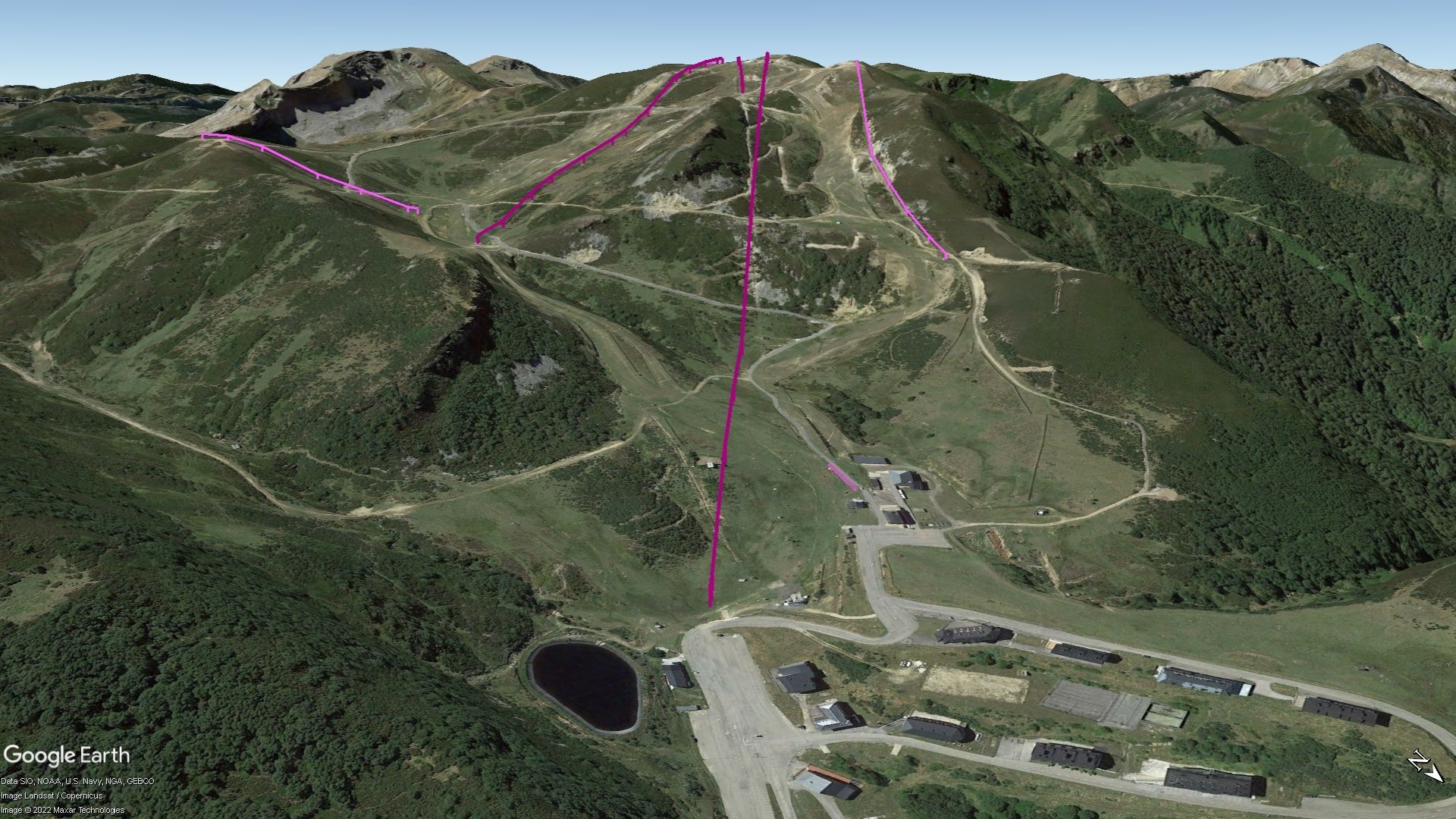 Vista Google Earth Pro Valgrande Pajares Temporada 2022/23