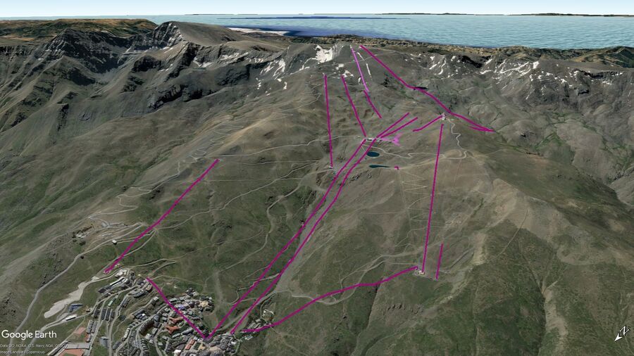 Vista Google Earth Pro Sierra Nevada Temporada 2022/23