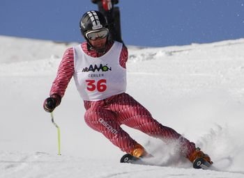 Ramón Homs en la competición de esquí adaptado de Cerler