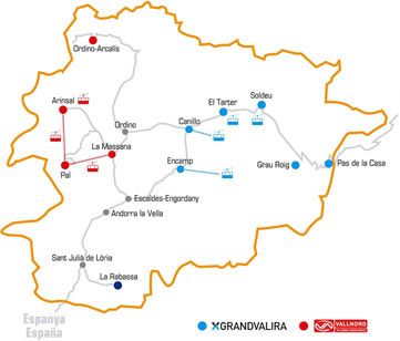 Situación de las estaciones de Andorra
