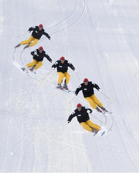 Esquí, rendimiento y emoción. Esquiador Richard Berger