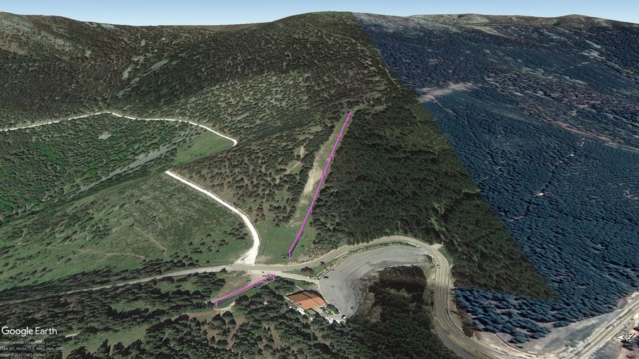 Vista Google Earth Pro Santa Inés Temporada 2022/23