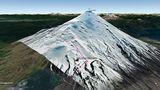 Vista Google Earth Volcán Osorno 2022