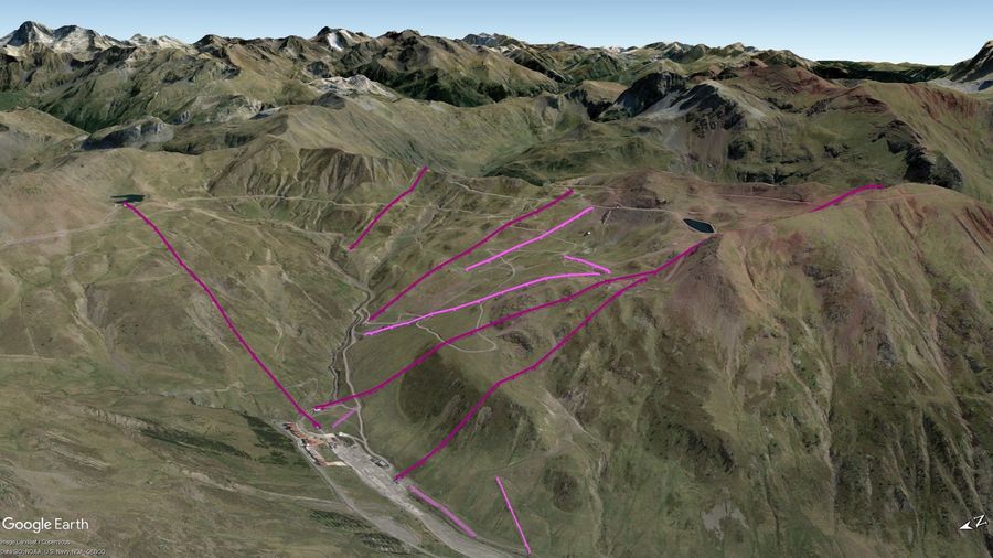Vista Google Earth Pro Astún Temporada 2022/23