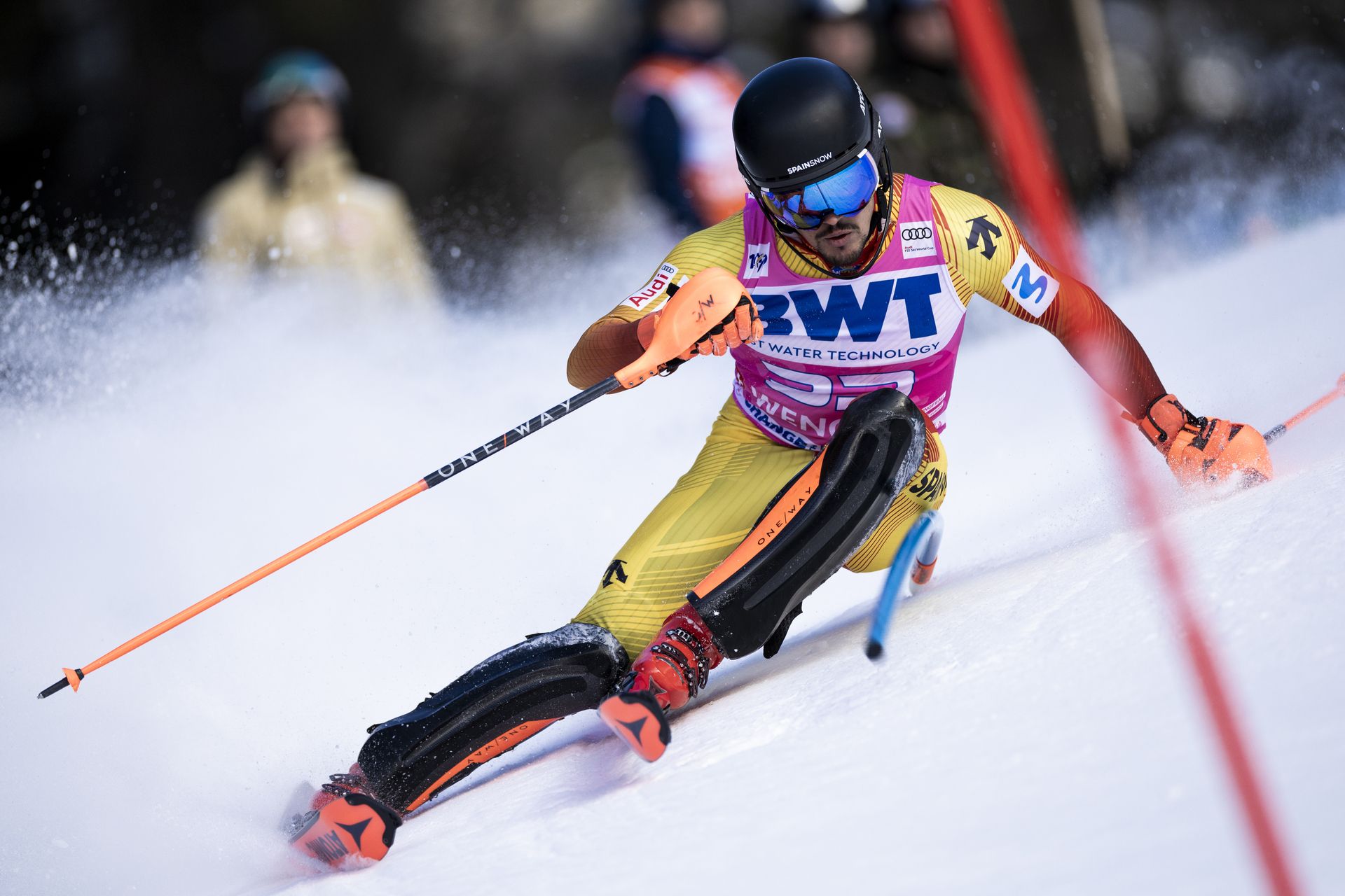 Juan del Campo en el Slalom de Wengen