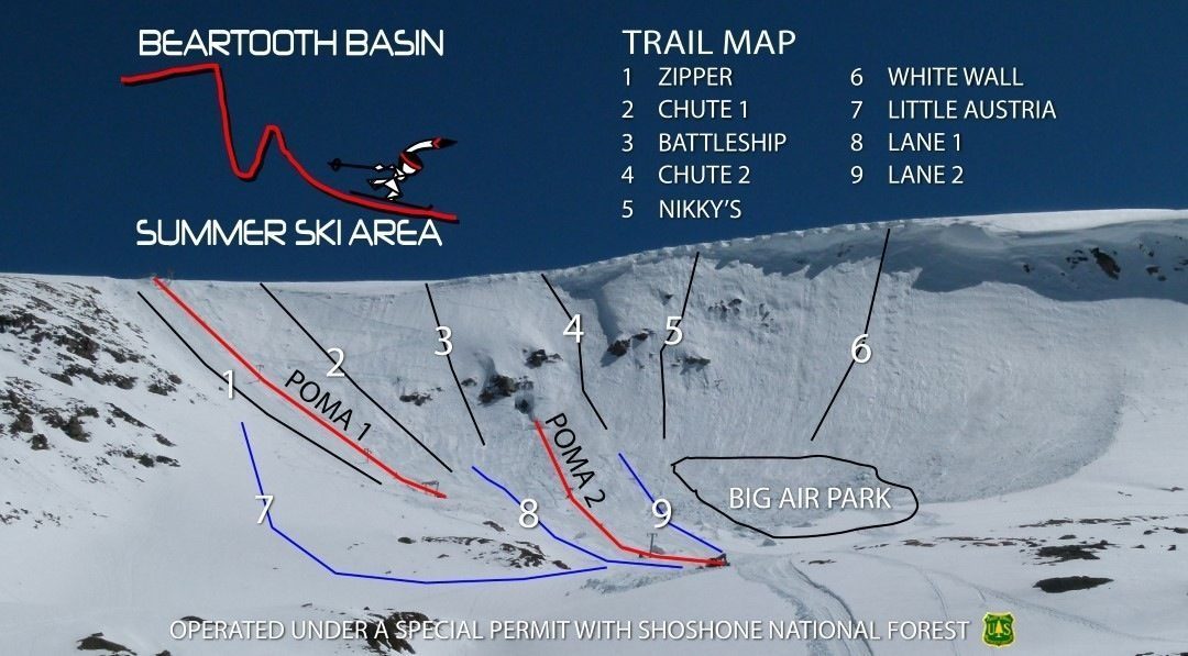 Beartooth Ski Map