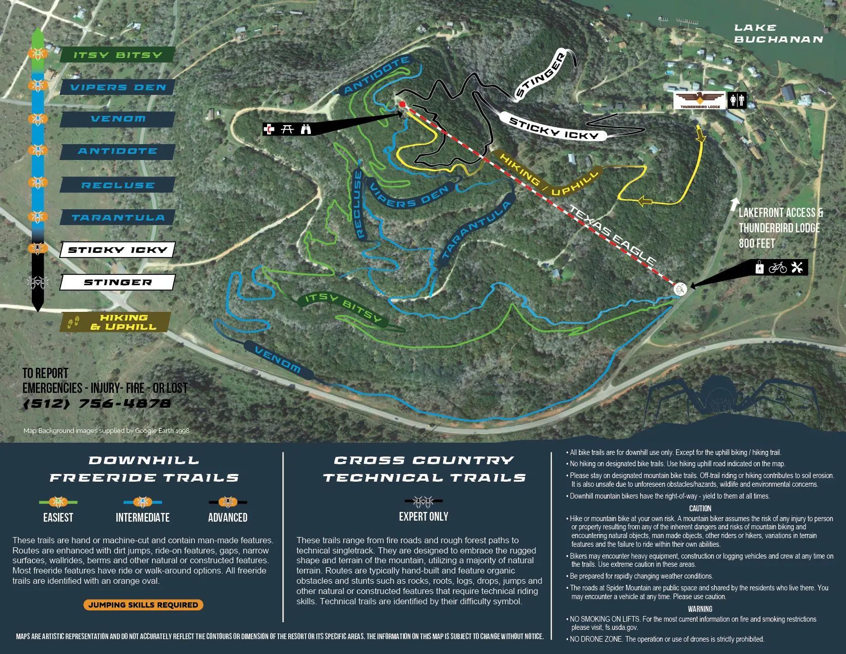 Spyder Mountain mapa de pistas
