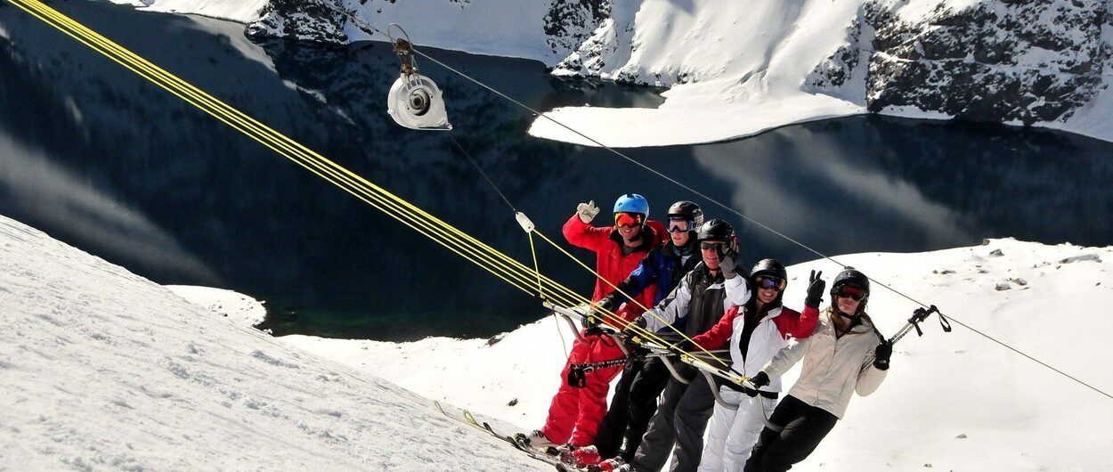Va et Vient: Un telearrastre de esquí para ... cinco personas!