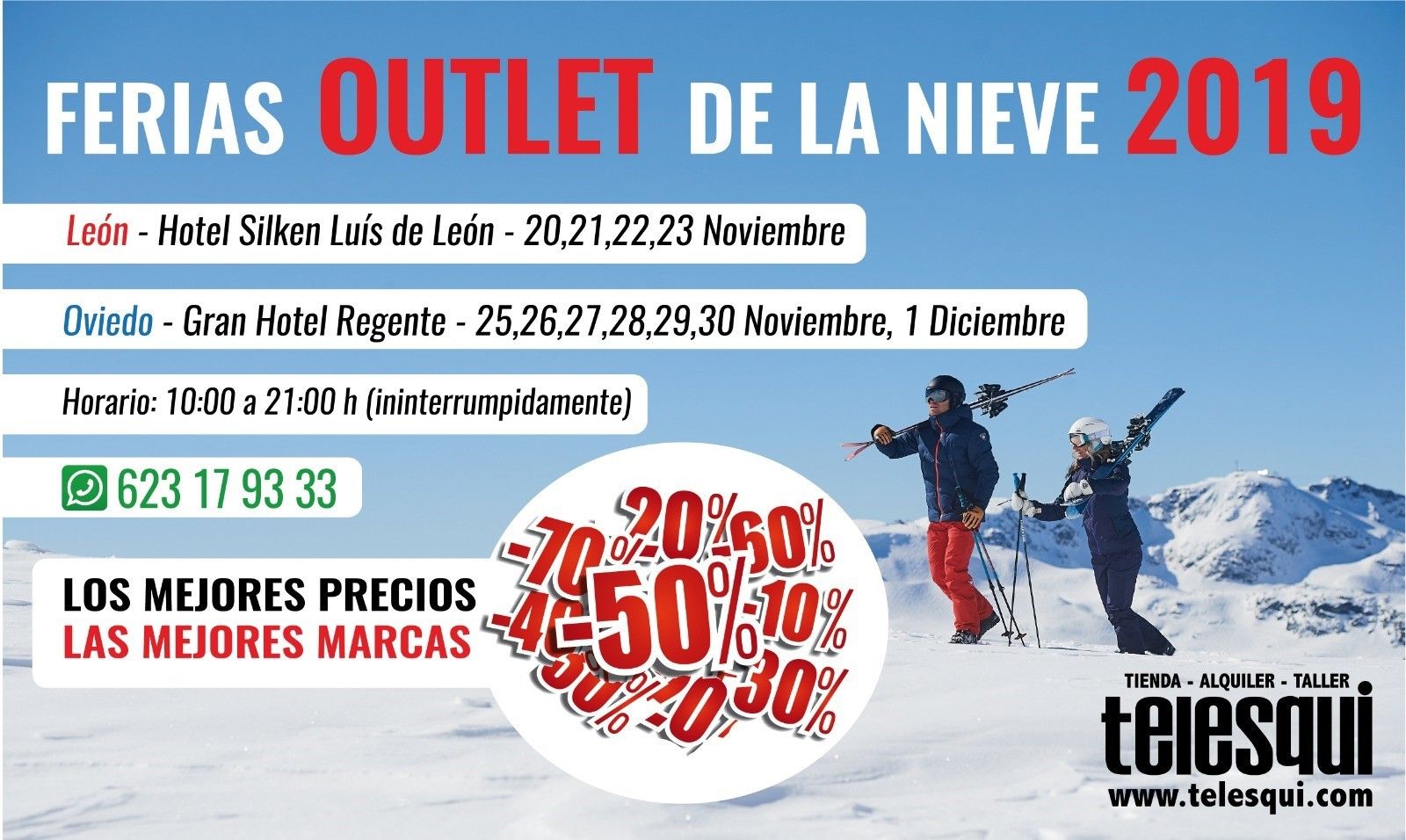 Llegan los Outlet de la nieve y BlackWeeks M+ en León y Oviedo