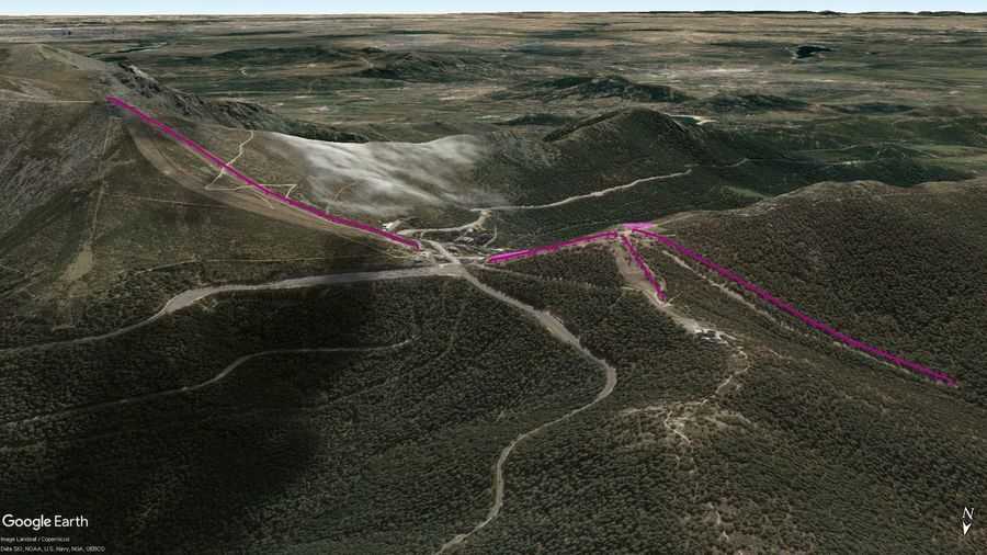 Vista Google Earth Pro Puerto de Navacerrada Temporada 2022/23