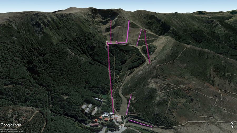 Vista Google Earth Pro La Pinilla Temporada 2022/23