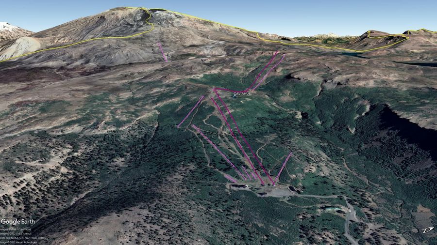 Vista Google Earth Caviahue temporada 2022