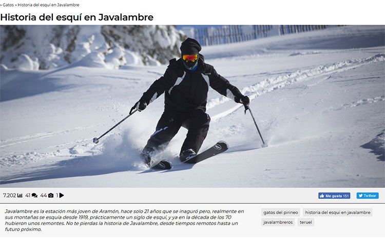 Historia del esquí en Javalambre