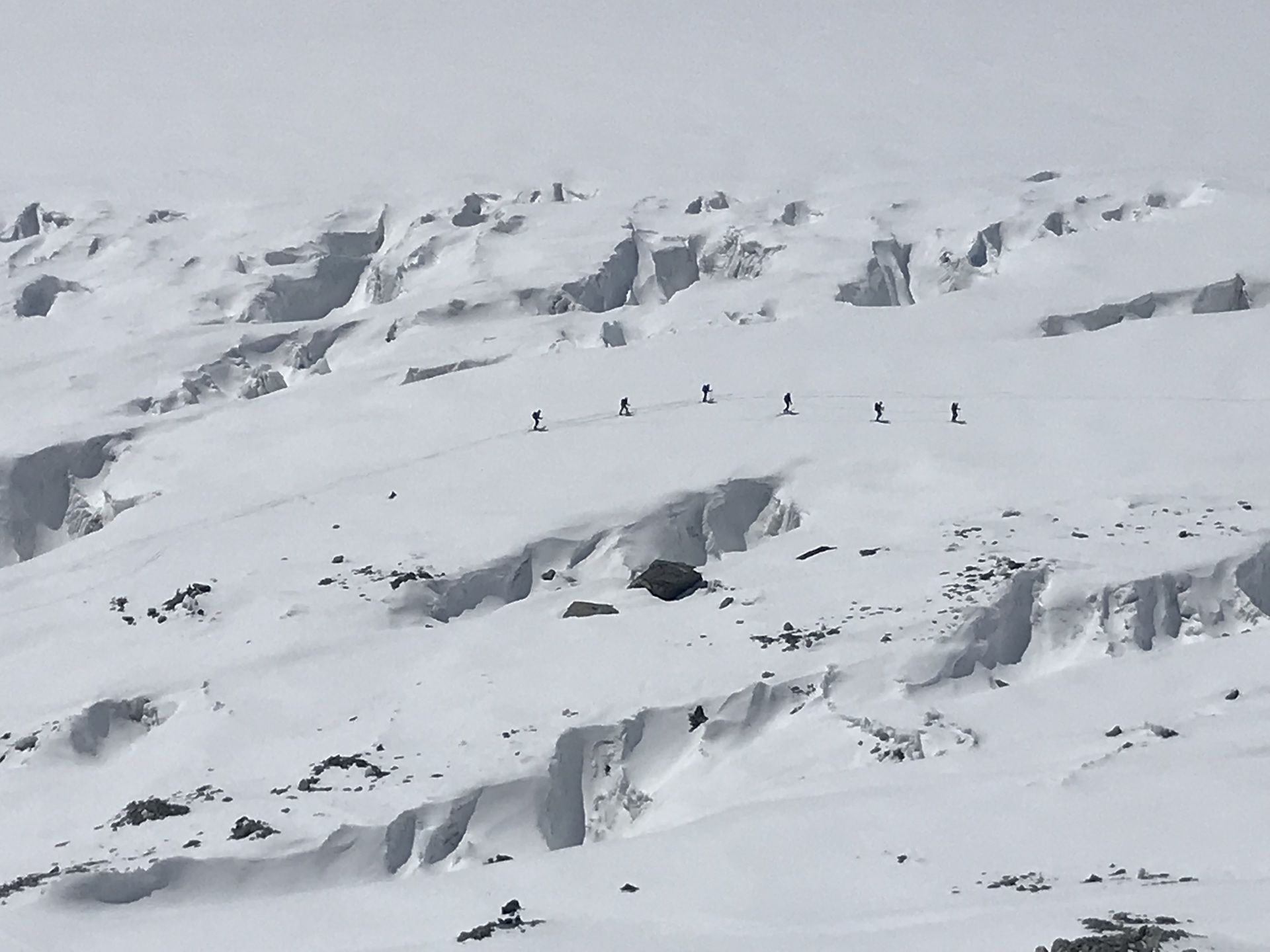 Laberinto de grietas en el Glaciar Atesch