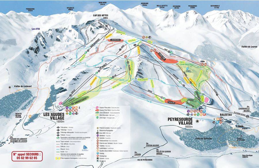 Nuevo plano de pistas Peyragudes temporada esquí 2022-2023