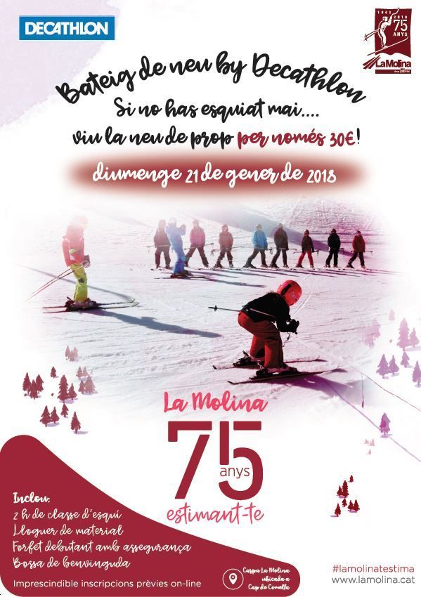 Cartell clases esquí a La Molina