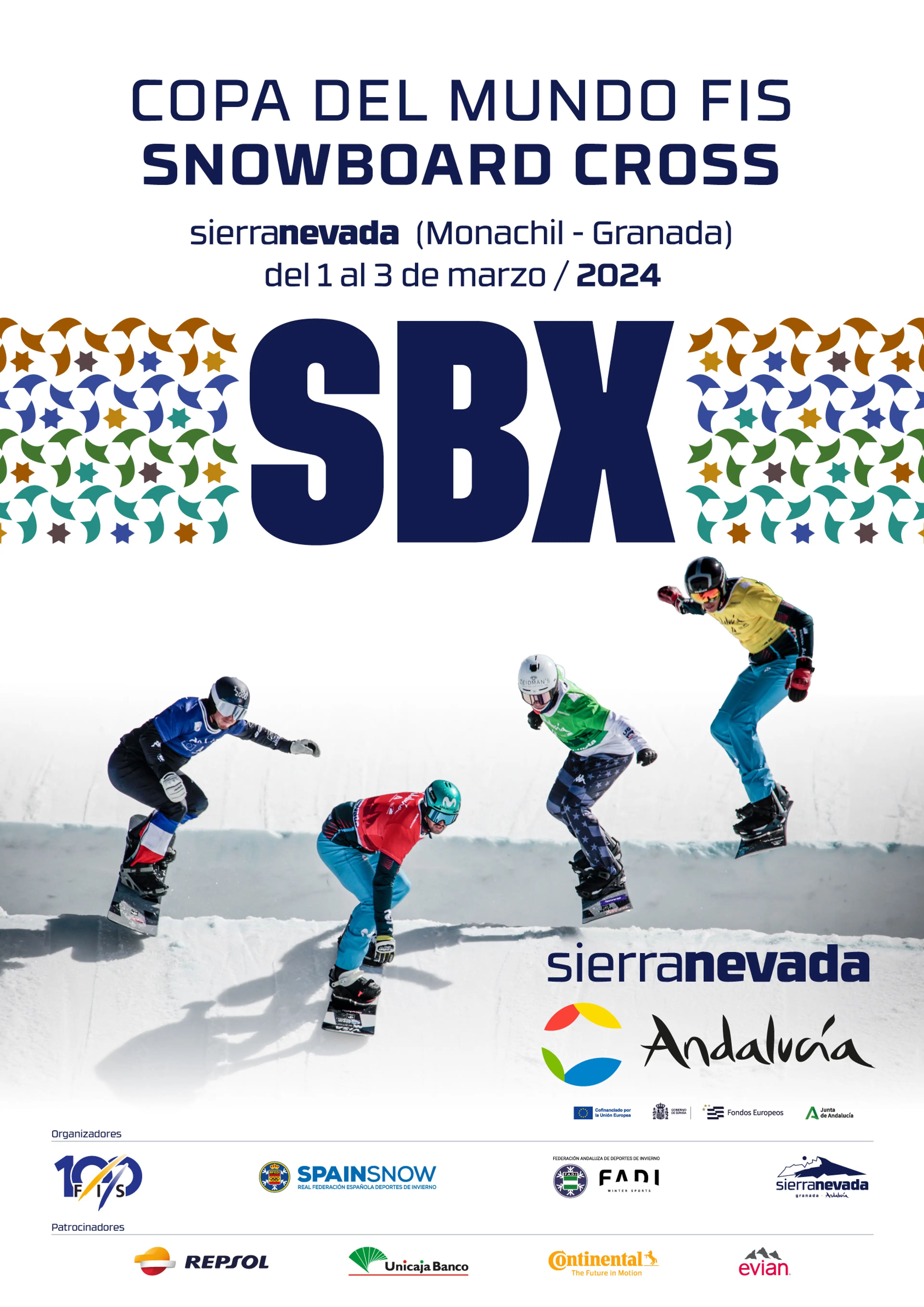 cartel copa del mundo SBX en Sierra Nevada 2024
