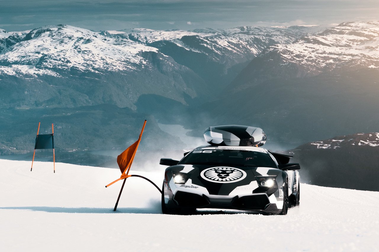 Este es el Lamborghini Murciélago que Jon Olsson usa para esquiar