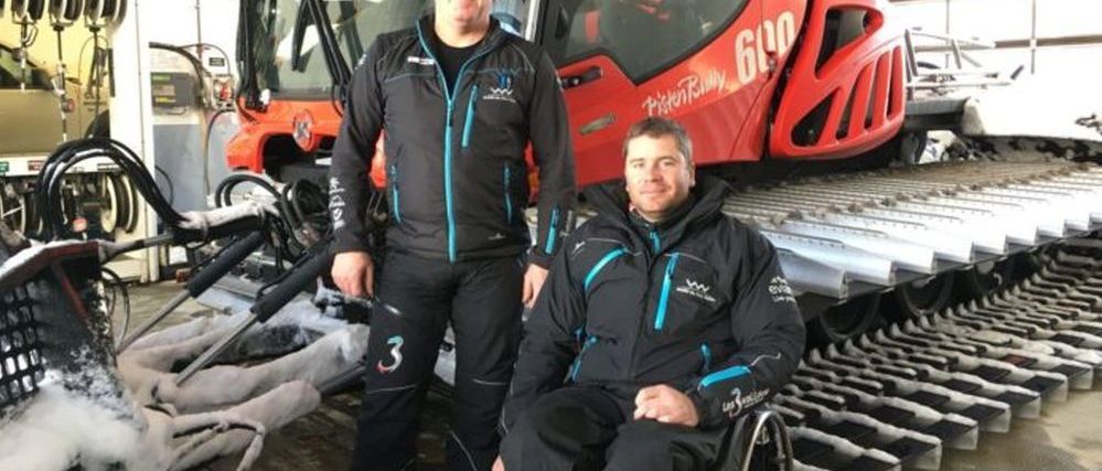 El único parapléjico del mundo que conduce una pisapistas de esquí
