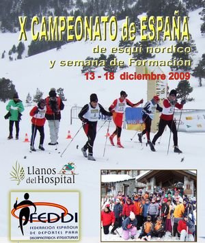 Cartel del Campeonato de España de esquí de fondo para Discapacitados