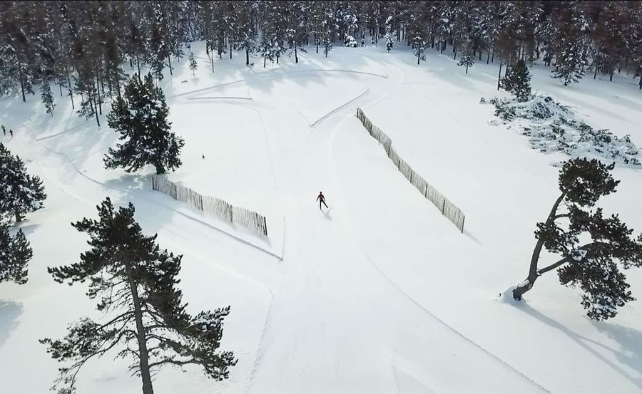 esquiando nordico