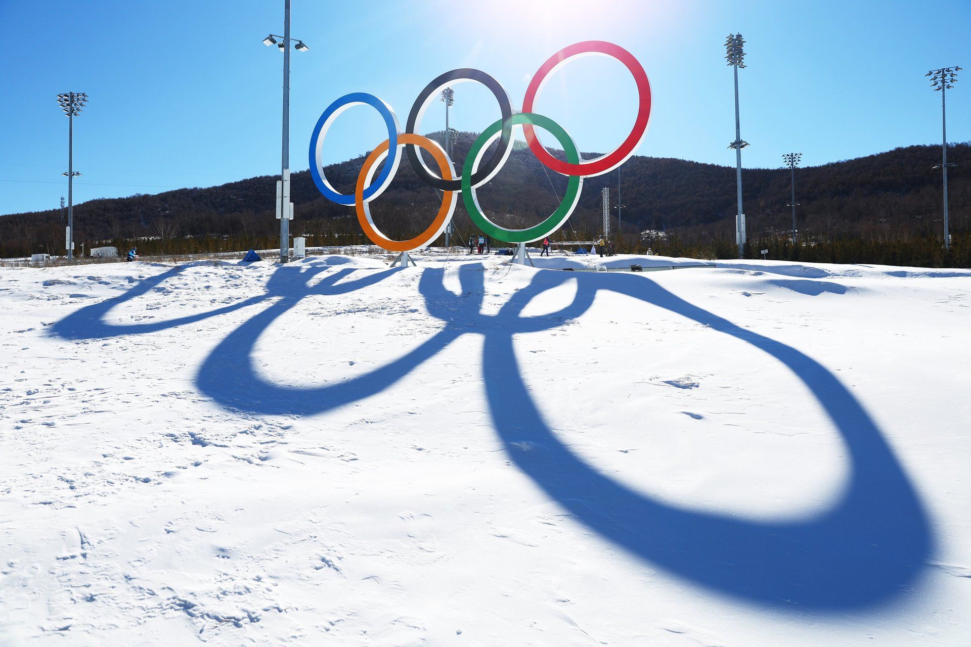 Aros olímpicos de los Juegos de Invierno sobre nieve