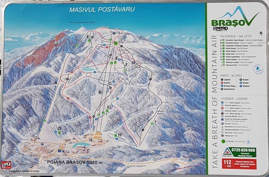 Mapa de pistas de Poiana Brasov