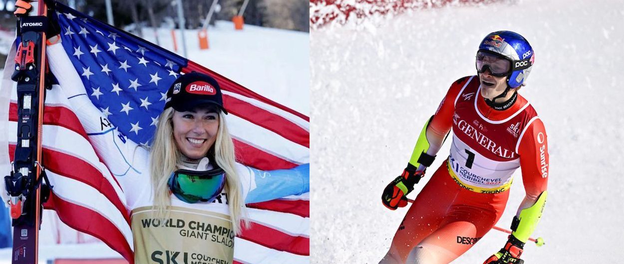 Mikaela Shiffrin y Marco Odermatt ganan el oro en Gigante en Mundial de Ski