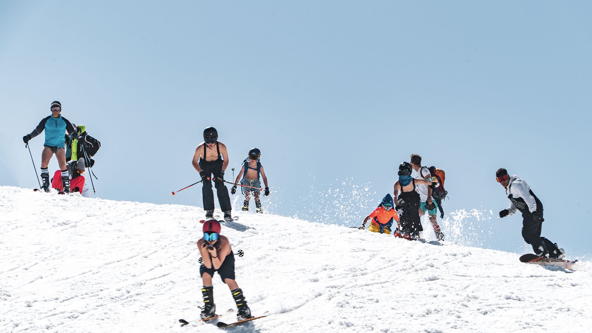 Esquiadores en Formigal Panticosa