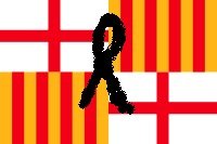 bandera barcelona crespon negro
