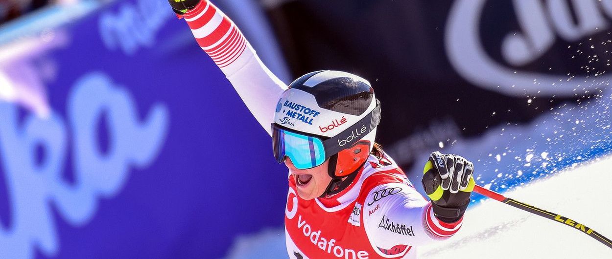 Ramona Siebenhofer vuela sobre Lindsey Vonn en Cortina d'Ampezzo