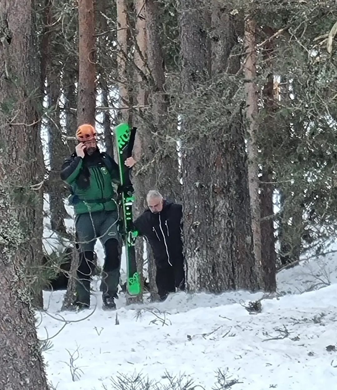 rescate de esquiador en Manzaneda