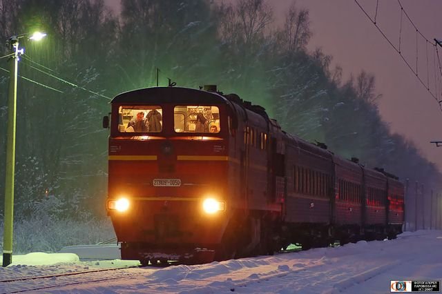 Trenes y nieve en Rusia