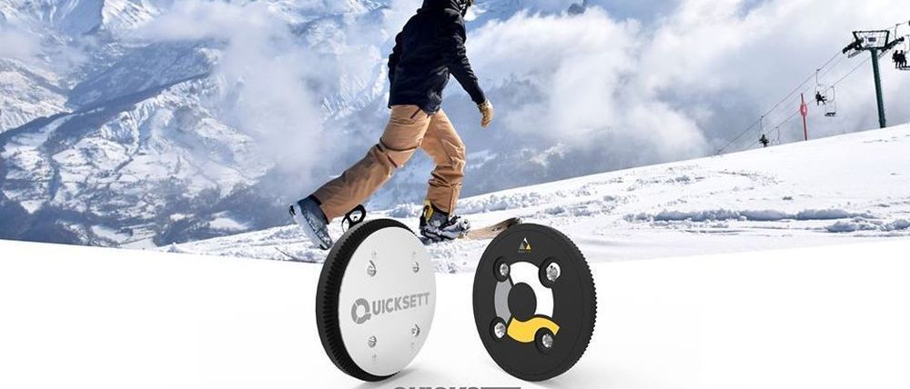 Quicksett: la fijación que convierte una tabla de snowboard en un esquí efímero