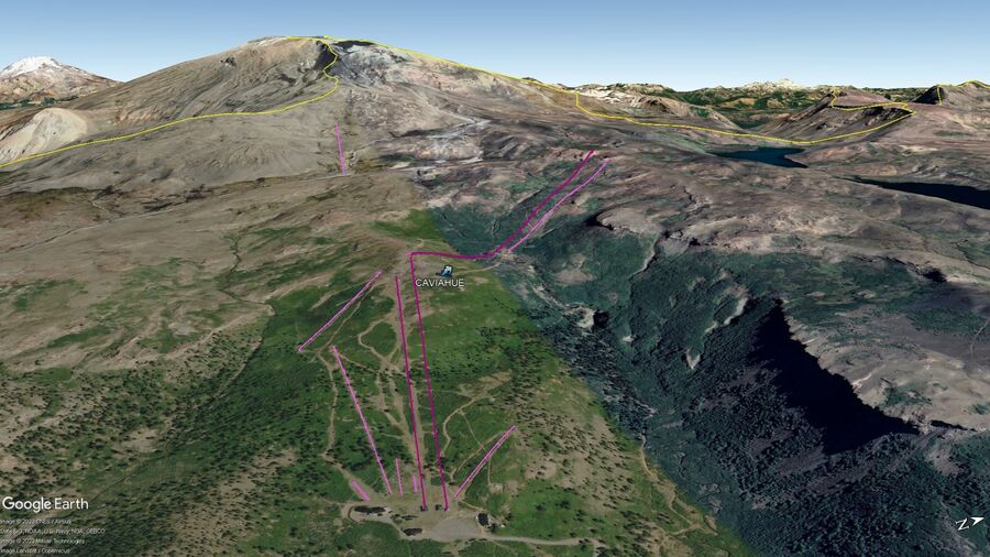 Vista Google Earth Caviahue temporada 2023
