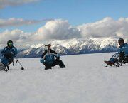 El equipo argentino de esquí adaptado, en El Bolsón