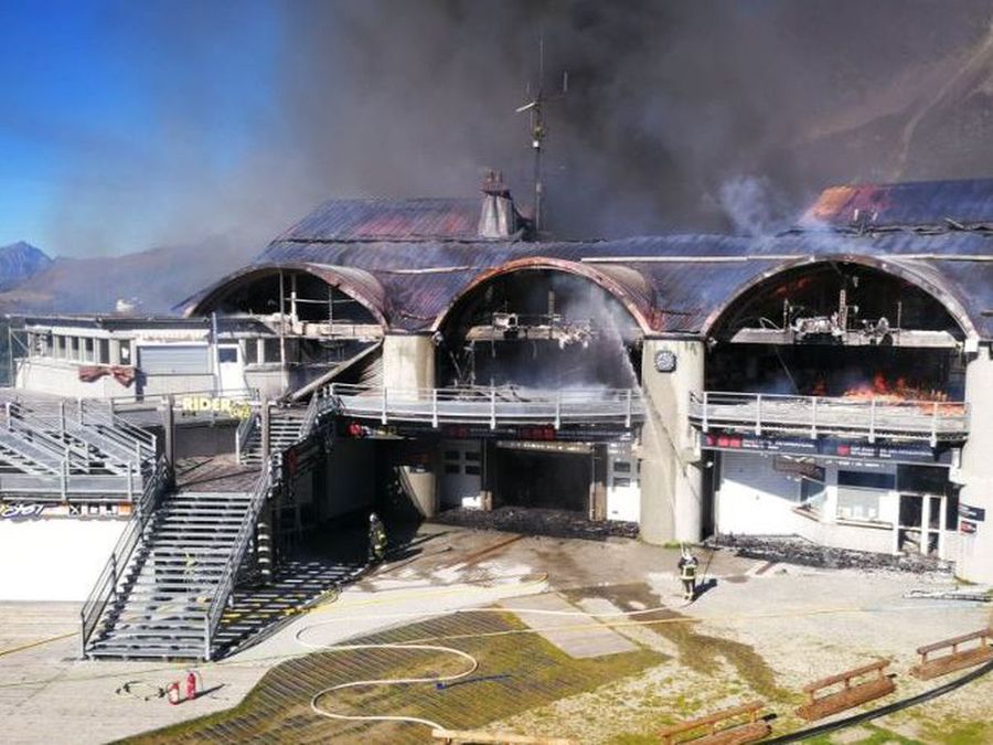 Incendio en el teleférico Grand Montets