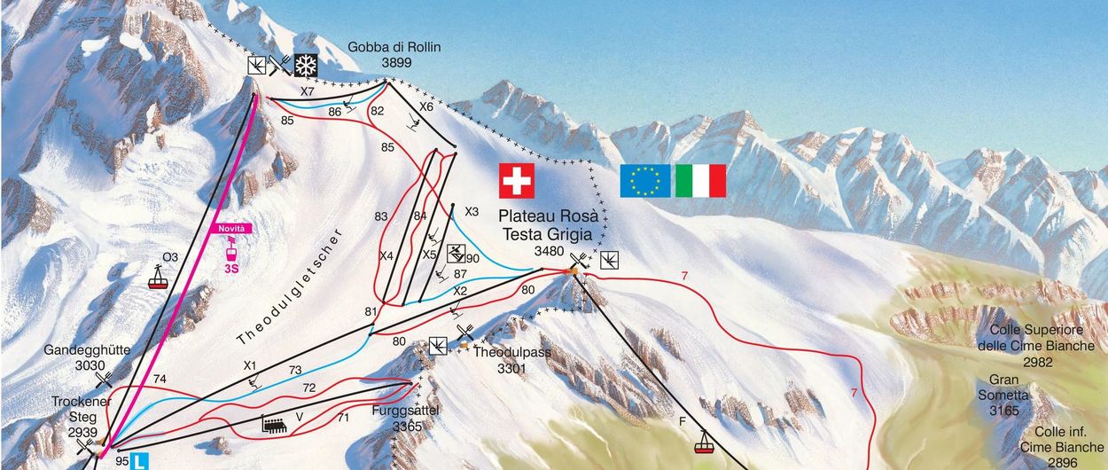 Breuil-Cervinia espera poder abrir su teleférico para el esquí el 27 de junio
