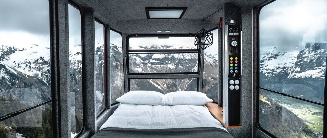 La estación de esquí de Engelberg Brunni instala una habitación muy vertiginosa