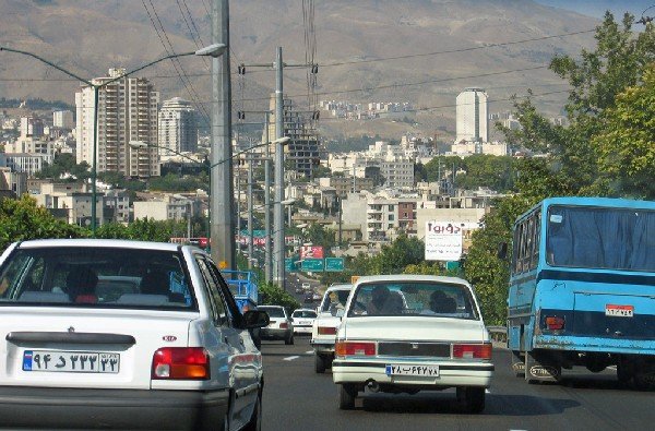 El tráfico en Teherán