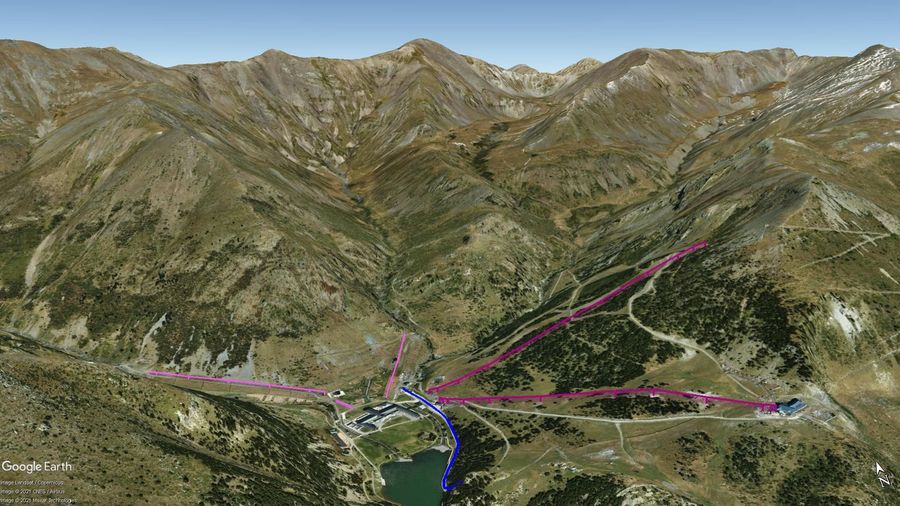 Vista Google Earth Pro Vall de Núria Temporada 2021/22