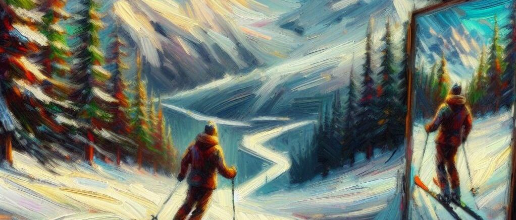El esquiador con tendencia narcisista