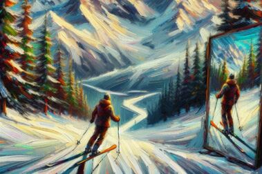 El esquiador con tendencia narcisista