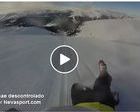 Cae esquiando y baja sentado durante 1,2 kilómetros a 82km/h