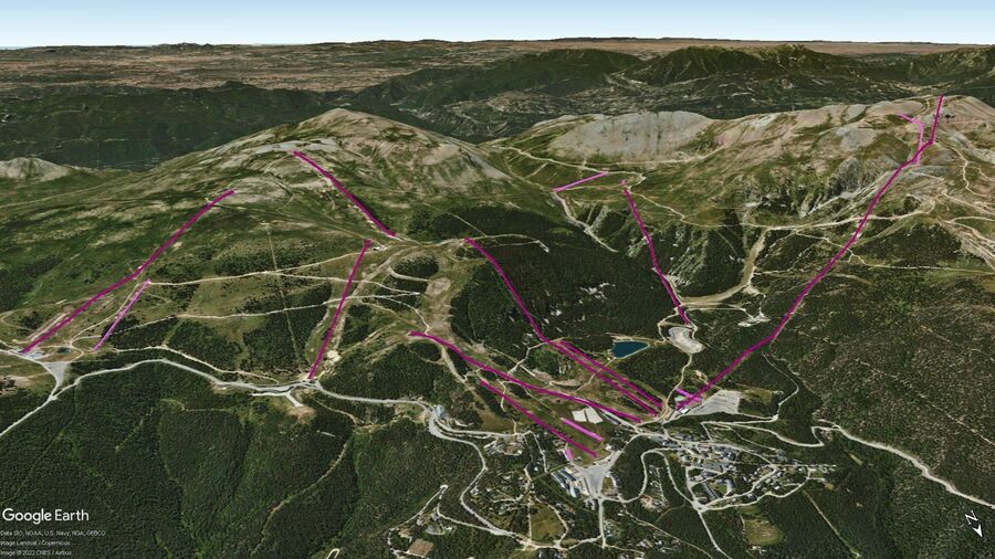 Vista Google Earth Pro La Molina Temporada 2022/23