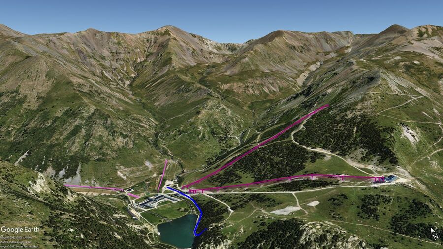 Vista Google Earth Pro Vall de Núria Temporada 2022/23