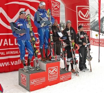 Podio Copa de Europa de Esquí Alpino Femenino en Vallnord