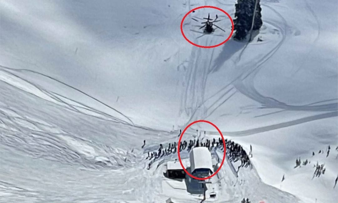 Dos helicópteros Black Hawk se estrellan cerca de un telesilla de Snowbird (Utah, USA)