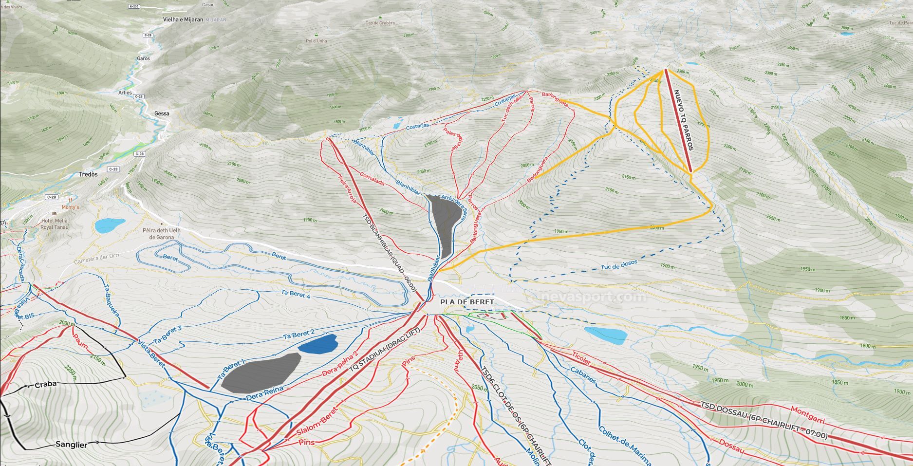 mapa ampliación blanhiblar baqueira beret