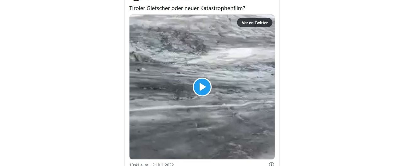 Un video del glaciar esquiable de Hintertux derritiéndose es un error de Greenpeace